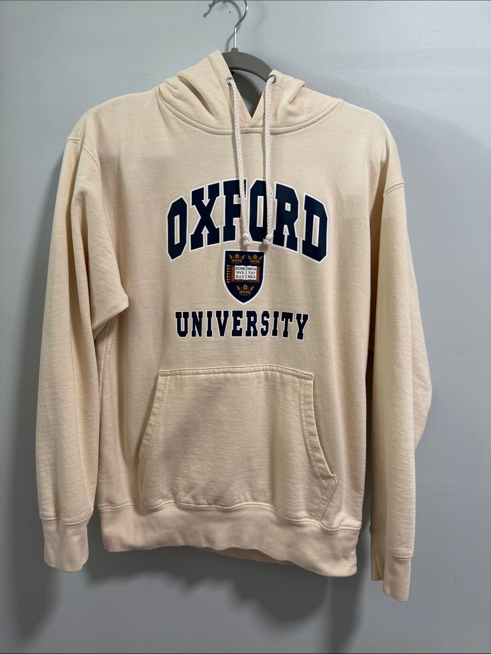Oxford University Cream Pullover Hoodie